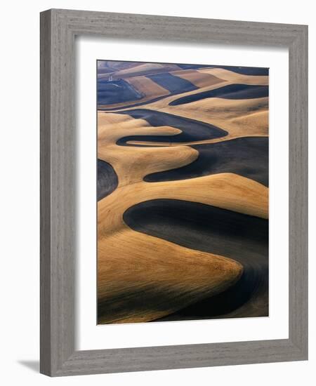 Wheat Fields of the Palouse Hills-Joseph Sohm-Framed Photographic Print