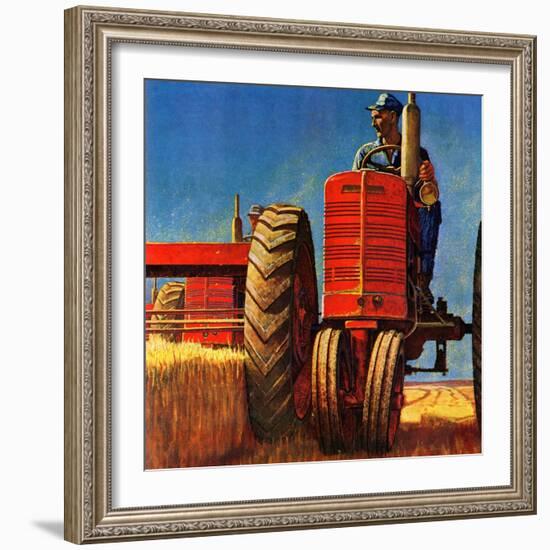 "Wheat Harvest", August 12, 1950-Mead Schaeffer-Framed Giclee Print