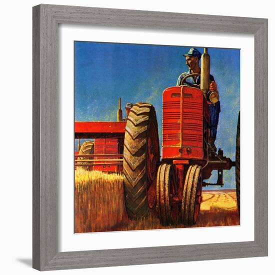 "Wheat Harvest", August 12, 1950-Mead Schaeffer-Framed Giclee Print