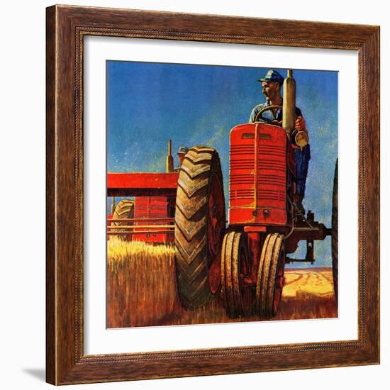 "Wheat Harvest", August 12, 1950-Mead Schaeffer-Framed Giclee Print