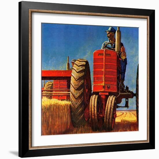 "Wheat Harvest", August 12, 1950-Mead Schaeffer-Framed Giclee Print