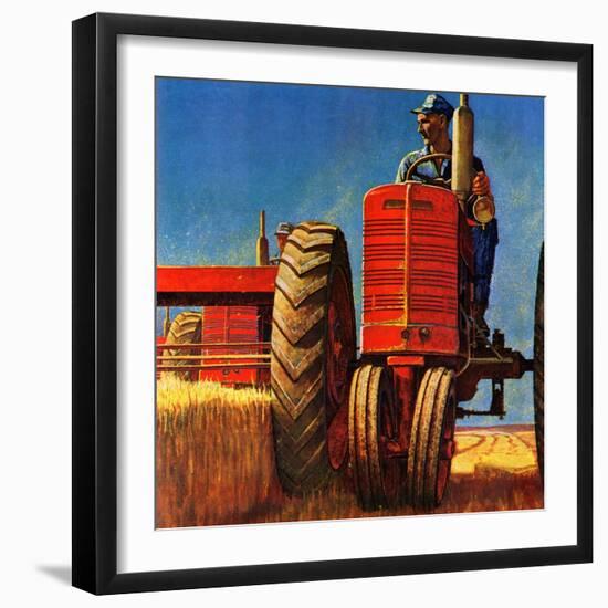 "Wheat Harvest", August 12, 1950-Mead Schaeffer-Framed Giclee Print