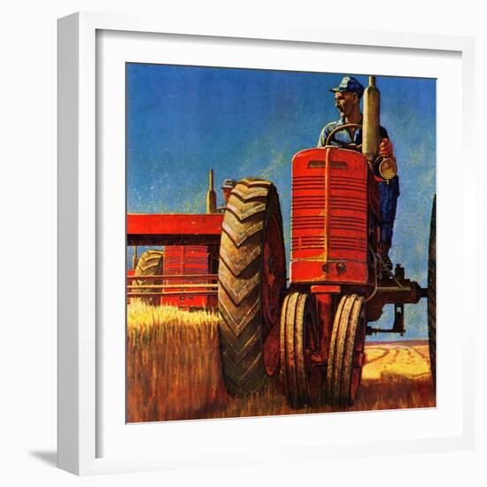 "Wheat Harvest", August 12, 1950-Mead Schaeffer-Framed Giclee Print