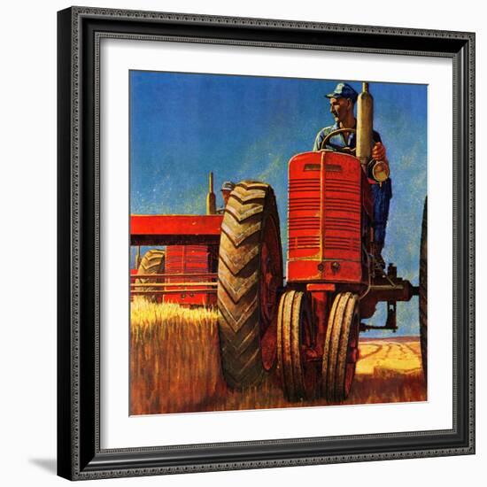 "Wheat Harvest", August 12, 1950-Mead Schaeffer-Framed Giclee Print