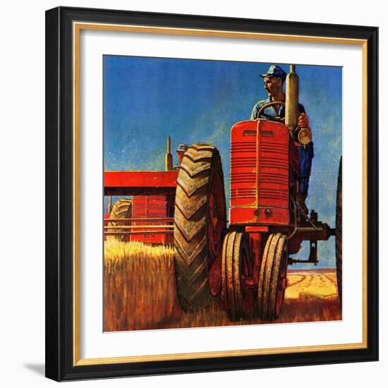 "Wheat Harvest", August 12, 1950-Mead Schaeffer-Framed Giclee Print