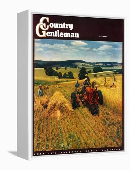 "Wheat Harvest," Country Gentleman Cover, July 1, 1945-F.P. Sherry-Framed Premier Image Canvas