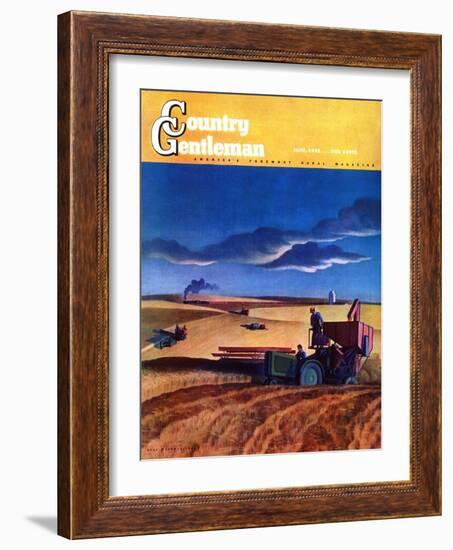 "Wheat Harvest," Country Gentleman Cover, June 1, 1942-Dale Nichols-Framed Giclee Print