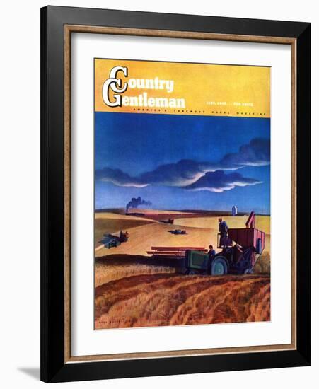 "Wheat Harvest," Country Gentleman Cover, June 1, 1942-Dale Nichols-Framed Giclee Print