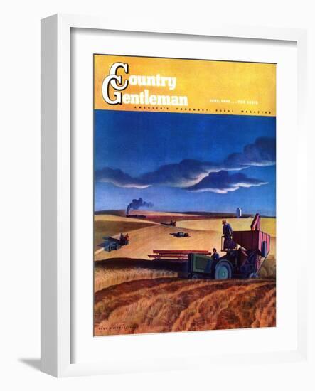 "Wheat Harvest," Country Gentleman Cover, June 1, 1942-Dale Nichols-Framed Giclee Print