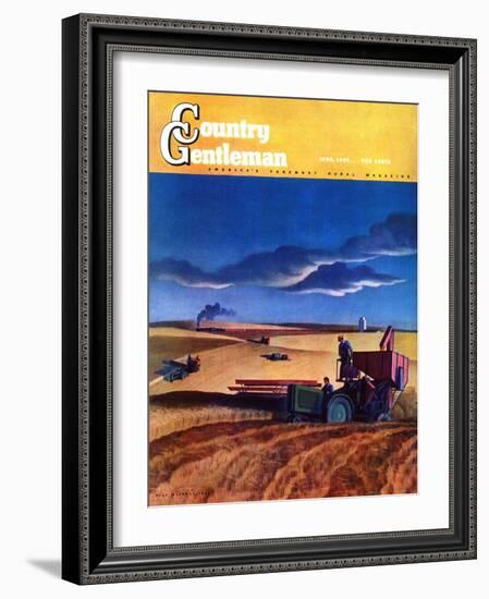 "Wheat Harvest," Country Gentleman Cover, June 1, 1942-Dale Nichols-Framed Giclee Print