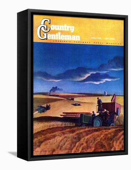 "Wheat Harvest," Country Gentleman Cover, June 1, 1942-Dale Nichols-Framed Premier Image Canvas