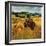 "Wheat Harvest,"July 1, 1945-F.P. Sherry-Framed Giclee Print