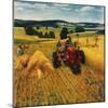 "Wheat Harvest,"July 1, 1945-F.P. Sherry-Mounted Giclee Print