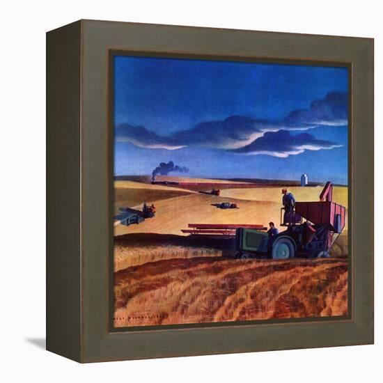 "Wheat Harvest,"June 1, 1942-Dale Nichols-Framed Premier Image Canvas