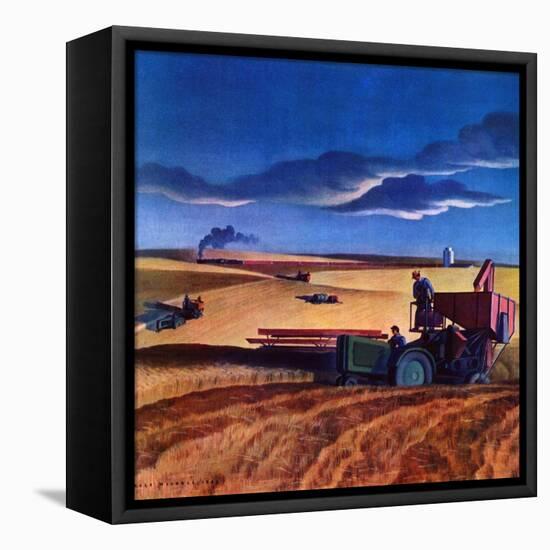 "Wheat Harvest,"June 1, 1942-Dale Nichols-Framed Premier Image Canvas