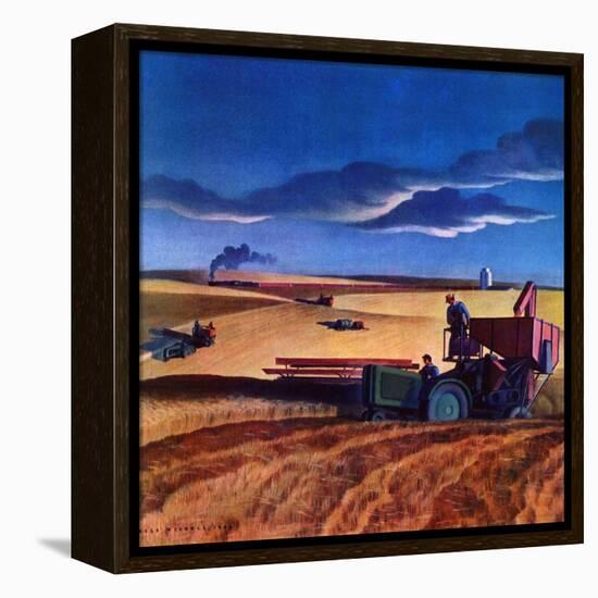 "Wheat Harvest,"June 1, 1942-Dale Nichols-Framed Premier Image Canvas