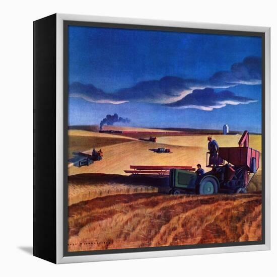 "Wheat Harvest,"June 1, 1942-Dale Nichols-Framed Premier Image Canvas