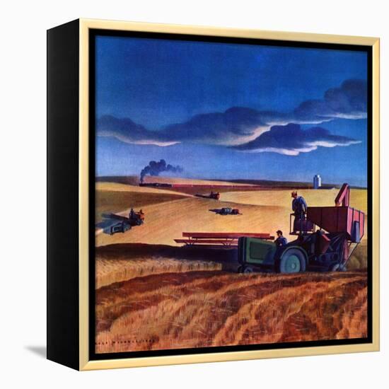 "Wheat Harvest,"June 1, 1942-Dale Nichols-Framed Premier Image Canvas