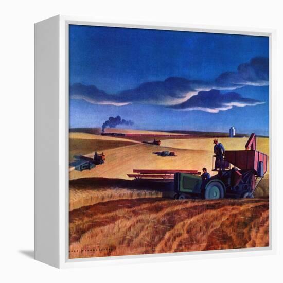 "Wheat Harvest,"June 1, 1942-Dale Nichols-Framed Premier Image Canvas