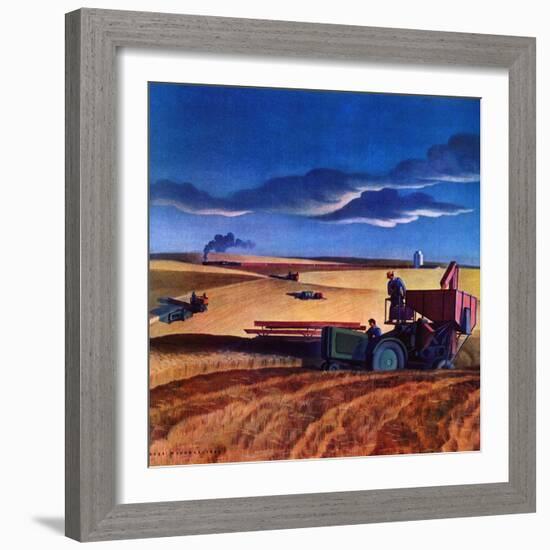 "Wheat Harvest,"June 1, 1942-Dale Nichols-Framed Giclee Print