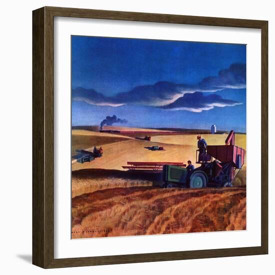 "Wheat Harvest,"June 1, 1942-Dale Nichols-Framed Giclee Print