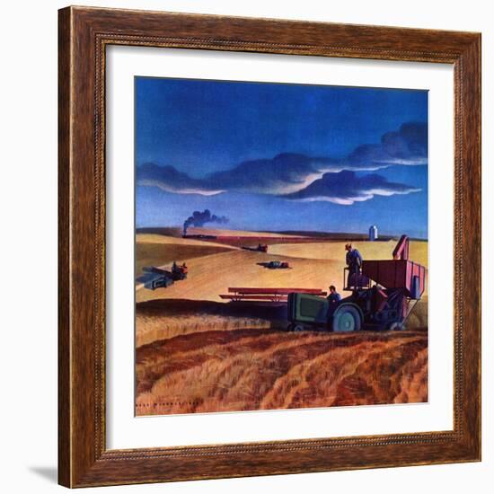 "Wheat Harvest,"June 1, 1942-Dale Nichols-Framed Giclee Print