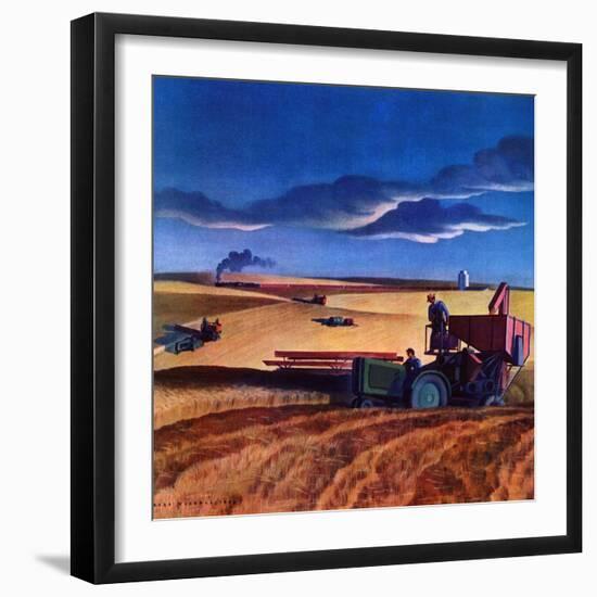 "Wheat Harvest,"June 1, 1942-Dale Nichols-Framed Giclee Print