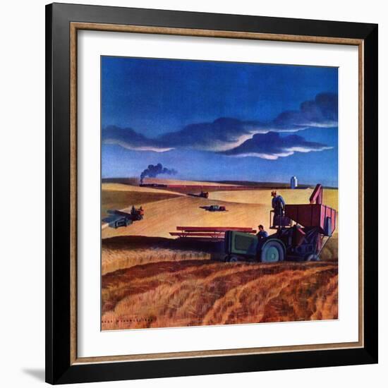 "Wheat Harvest,"June 1, 1942-Dale Nichols-Framed Giclee Print