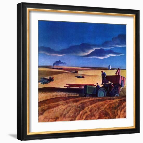 "Wheat Harvest,"June 1, 1942-Dale Nichols-Framed Giclee Print