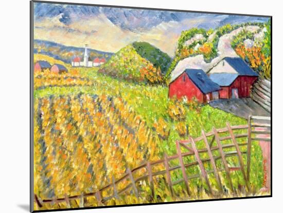Wheat Harvest, Kamouraska, Quebec-Patricia Eyre-Mounted Giclee Print