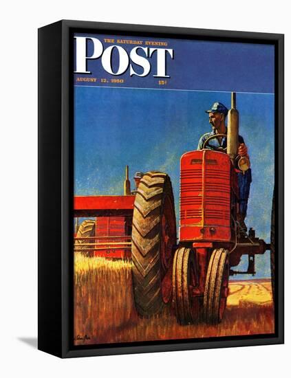 "Wheat Harvest" Saturday Evening Post Cover, August 12, 1950-Mead Schaeffer-Framed Premier Image Canvas