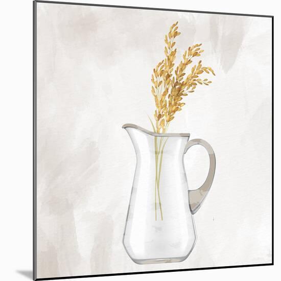 Wheat Vase 1-Kimberly Allen-Mounted Art Print