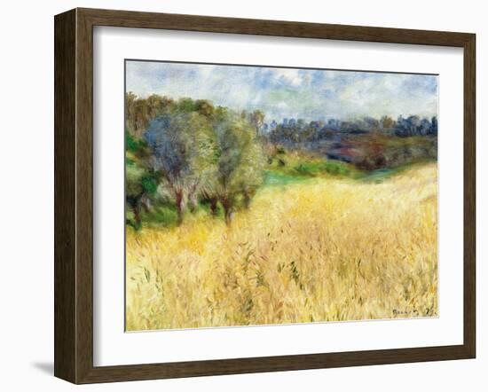 Wheatfield, 1879-Pierre-Auguste Renoir-Framed Giclee Print