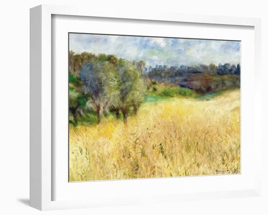 Wheatfield, 1879-Pierre-Auguste Renoir-Framed Giclee Print