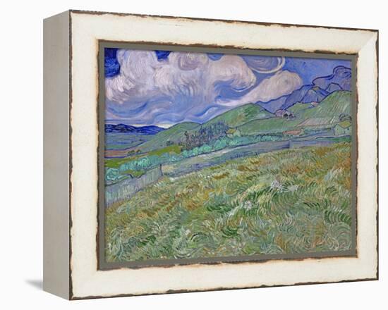 Wheatfield and Mountains, c.1889-Vincent van Gogh-Framed Premier Image Canvas