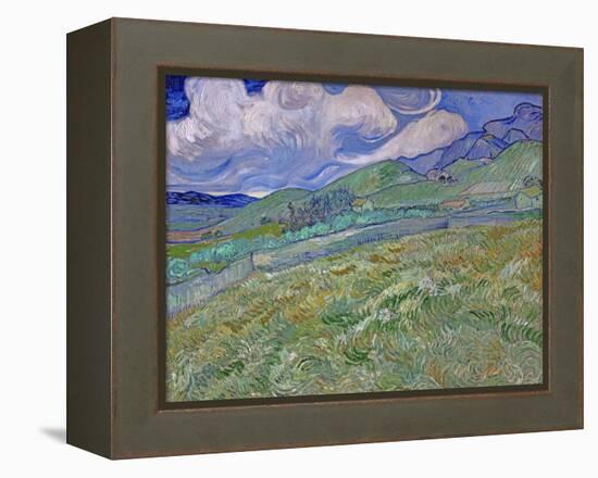 Wheatfield and Mountains, c.1889-Vincent van Gogh-Framed Premier Image Canvas