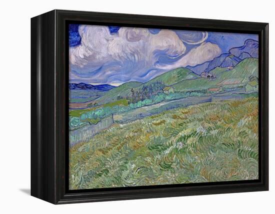 Wheatfield and Mountains, c.1889-Vincent van Gogh-Framed Premier Image Canvas