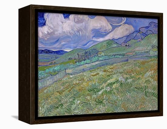 Wheatfield and Mountains, c.1889-Vincent van Gogh-Framed Premier Image Canvas