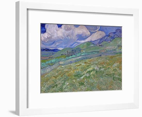 Wheatfield and Mountains, c.1889-Vincent van Gogh-Framed Giclee Print