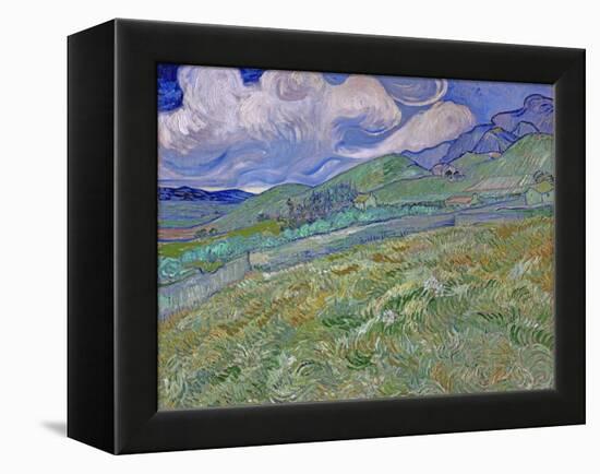 Wheatfield and Mountains, c.1889-Vincent van Gogh-Framed Premier Image Canvas