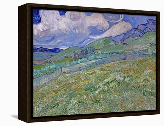 Wheatfield and Mountains, c.1889-Vincent van Gogh-Framed Premier Image Canvas