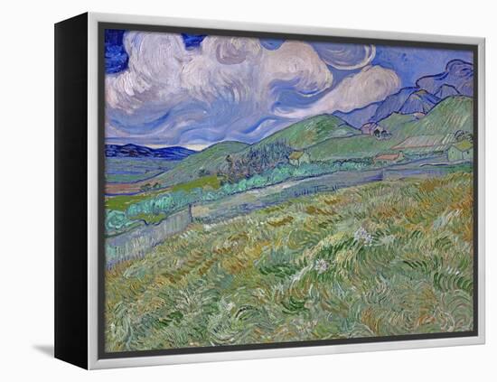 Wheatfield and Mountains, c.1889-Vincent van Gogh-Framed Premier Image Canvas