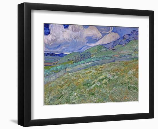 Wheatfield and Mountains, c.1889-Vincent van Gogh-Framed Giclee Print