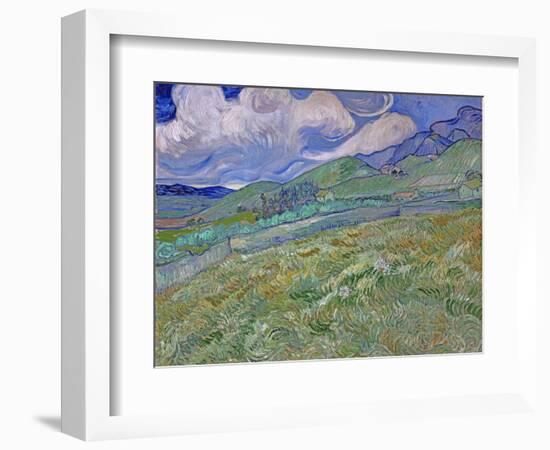 Wheatfield and Mountains, c.1889-Vincent van Gogh-Framed Giclee Print