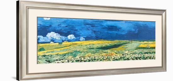 Wheatfield under a Cloudy Sky, c.1890-Vincent van Gogh-Framed Art Print