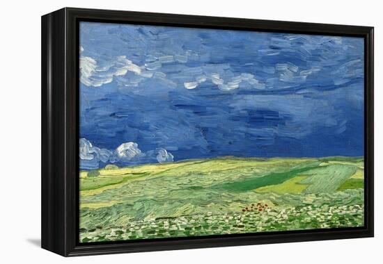 Wheatfield under Thunderclouds, 1890-Vincent van Gogh-Framed Premier Image Canvas