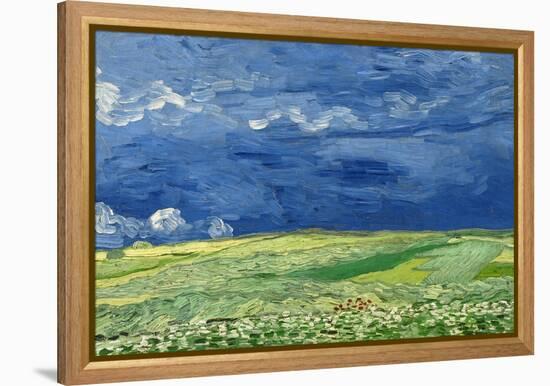 Wheatfield under Thunderclouds, 1890-Vincent van Gogh-Framed Premier Image Canvas