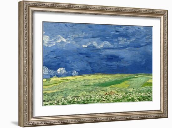 Wheatfield under Thunderclouds, 1890-Vincent van Gogh-Framed Giclee Print