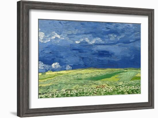 Wheatfield under Thunderclouds, 1890-Vincent van Gogh-Framed Giclee Print