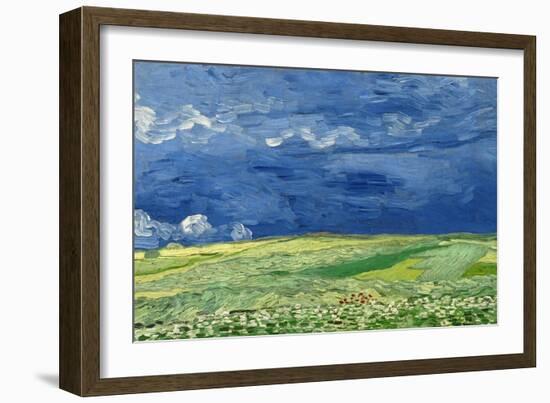 Wheatfield under Thunderclouds, 1890-Vincent van Gogh-Framed Giclee Print